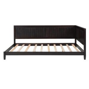 "Modern Full-Size Espresso Wood Daybed/<b>Sofa</b> <b>Bed</b> with Fabric Upholstery & <b>Inflatable</b> Option" - Product Image 4