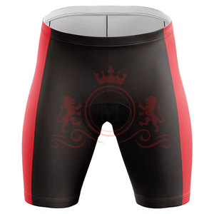 Ensemble maillot et short de cyclisme pour homme, noir avec accents rouges, polyester respirant, séchage rapide, pour adultes - Product Image 5
