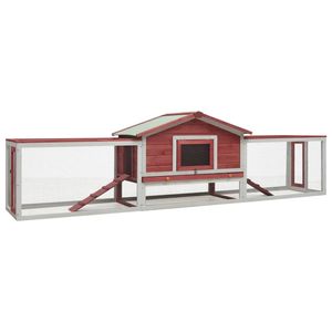 Conejera Roja y Blanca para Mascotas, Elegantes Casas y Muebles para Mascotas - Product Image 1