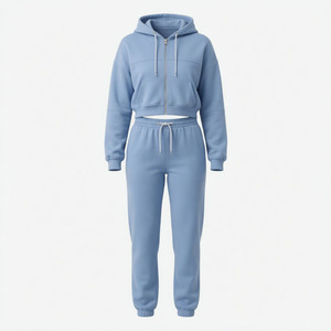 Servicio OEM Totalmente Personalizado, Chándal Unisex Sólido, 100% Algodón, para Adolescentes, con Capucha, Cuello con Cremallera, Forro Polar, Premium, Resistente al Viento - Product Image 1