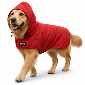 Imperméable pour chien avec bande réfléchissante, capuche réglable et trou pour laisse |   Vente en gros OEM/ODM de produits d'hiver à marque privée - Product Image 1
