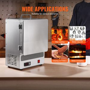 Forno Elettrico da Tavolo in Acciaio Inossidabile da 1500W per Fusione Precisa dell'Oro a 1200°C con Controllo Automatico - Product Image 3