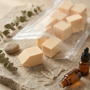 [K-ESSENTIALS] Ensemble d'éponges à maquillage liquide jetables, hygiéniques, beiges, portables et multi-usages - Product Image 5