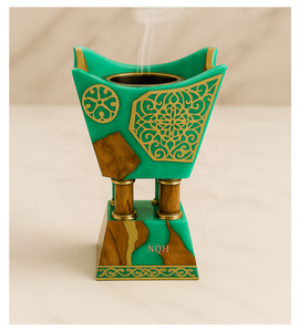 Difusor de Incienso de Oud Moderno y Ecológico, Hecho a Mano con Madera de Acacia y Resina Epoxi, Quemador de Bakhoor, Fragancia para el Hogar - Product Image 5