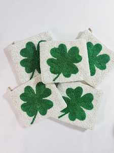 Ensemble de sous-verres en forme de marguerite vert menthe, faits à la main avec des perles de verre, décorations florales pour table - Product Image 2