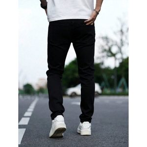 Jean en denim noir style rétro moderne coupe Mom droite taille haute coupe régulière pantalon tendance taille 26 40 bas ample - Product Image 3