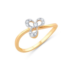Anillo de Mariposa de Diamantes de Lujo en Oro Amarillo de 18K, Joyería Fina Delicada para Mujer, Anillo Minimalista para Uso Diario, Regalo Romántico - Product Image 1