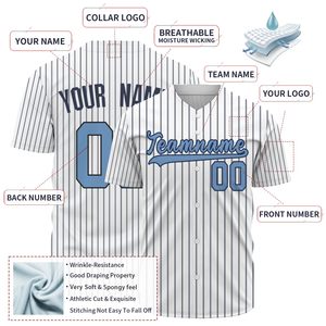 Camisetas de Béisbol para Hombre al Por Mayor de la Mejor Calidad, Talla Grande, Tejido de Malla Transpirable, Impresión Personalizada con Nombre del Equipo, Dos Botones, 100% Poliéster - Product Image 4