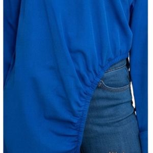 Women's Royal <b>Blue</b> Long Slit Shirt Custom Printed Side Split Casual <b>Tunic</b> Top Relaxed Fit Sorority Fashion Apparel Clothing - Product Image 5