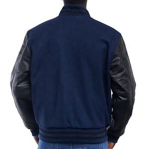 เสื้อแจ็คเก็ต Letterman Varsity สำหรับผู้ชาย ปักโลโก้ตามสั่ง อุ่นสบายสำหรับฤดูหนาว เสื้อเบสบอล ผ้าคอตตอนผสม คุณภาพสูง แฟชั่นสตรีทแวร์ OEM - Product Image 1