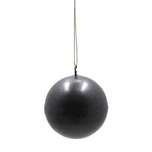 Diseño clásico hecho a mano decorativo negro plata hierro Navidad colgante bola adornos para colgar uso a granel - Product Image 1