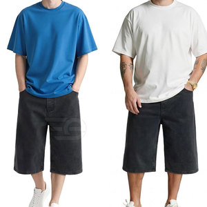 Men <b>Jeans</b> Jorts Loose Fit Casual Streetwear Summer Breathable Straight Leg Durable <b>Work</b> Outdoor Fashion Style Summer Wear - Product Image 5