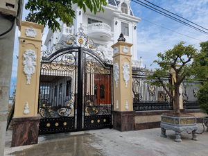 Puerta de Metal Galvanizado con Recubrimiento en Polvo, Hierro Forjado Tratado Térmicamente, Ecológica, Seguridad para el Hogar, para Villas, Jardines, Entradas Exteriores - Product Image 1