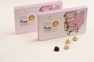 Caja de Regalo de Lujo con Chocolates y Dulces, Chocolate Negro Relleno de Crema de Cacahuete para Venta al por Mayor con Empaque Personalizado - Product Image 6