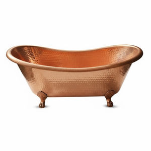 Baignoire autoportante en cuivre pur poli, design attrayant, fabriquée à la main, pour projets hôteliers et villas, en promotion - Product Image 6