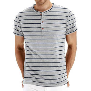 Nouveau design, t-shirt Henley décontracté à manches courtes, coupe ajustée, classique, 29% rayonne, coton, 68% polyester, 3% élasthanne - Product Image 5