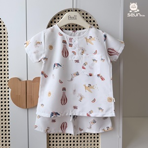 Ensembles de vêtements Seunkids pour filles, boutique de vêtements unisexes pour enfants, ensemble décontracté respirant pour l'été, vêtements de haute qualité en coton du Vietnam, style coréen - Product Image 5