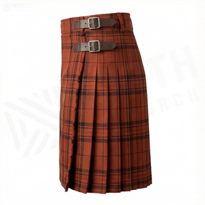 Women Plaid <b>Wrap</b> Mini Skirt Regular Waist Cotton Woven Adjustable Button Design All Seasons Style - Product Image 3