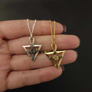 Pendentif BOJ RCJ 003, style victorien, personnalisé, rose-croix rosicrucienne, fait main, argent sterling, symbole alchimique, prix bas, en solde - Product Image 3