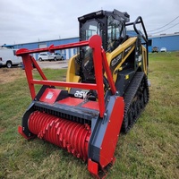 Minipala cingolata compatta ASV 132HP Turbo Diesel con trinciatrice forestale e idraulica ad alta portata - Macchina forestale
