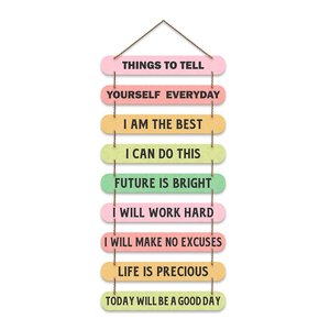 Décoration murale en bois MDF avec citations modernes sur la motivation, panneau mural motivant pour la maison, le bureau, la chambre - Product Image 1