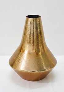 Fancy Hot Aluminum Hammered Texture Rose Gold Color Hot Selling Fancy Modern Flower <b>Vase</b> <b>Unique</b> Style Fancy Wedding Flower <b>Vase</b> - Product Image 3