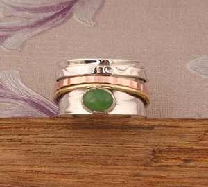 Natural Green <b>Jade</b> Band <b>Ring</b> 925 Sterling Silver Handmade Gemstone Jewelry Wholesale Genuine Nephrite <b>Jade</b> Silver <b>Ring</b> for Women - Product Image 5