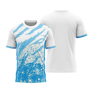 Custom Sublimated Unisex Soccer Jersey Crew Neck Short Sleeve Lightweight 100% Polyester Regular Fit Color Blocked Red White - Product Image 1