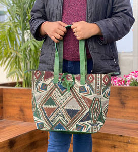 Nuevos bolsos de mano de cuero genuino hechos a mano Jacquard de gran venta, multiusos, nuevos bolsos de compras con estilo Vintage, productos a granel de tarifa barata - Product Image 4