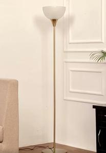 Lámpara de Pie Moderna de Latón con Pantalla de Cristal Blanco, Luz Cálida Suave, Uso Residencial - Product Image 3