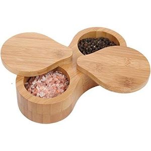 Hot Selling Eco-friendly Rotating Natural Wood Sugar <b>Salt</b> <b>Pepper</b> Seasoning <b>Pot</b> With Spoon Sugar <b>Salt</b> Bowl for Hottest Selling - Product Image 4
