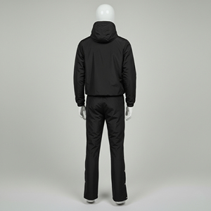 Fournisseur Vérifié Pakistan – Nouveaux Ensembles de Survêtements Décontractés en Coton Uni avec Capuche, Coupe-Vent, Personnalisables avec Logo, pour Maternité, Noir - Product Image 3