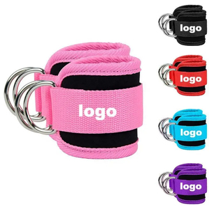 Customized Adjustable Neoprene Weightlifting Fitness <b>Ankle</b> Cuffs Tobilleras Cable Machines <b>Ankle</b> Straps - Product Image 1