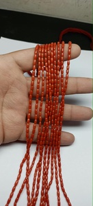 Cuentas de Coral Natural Lisas en Forma de Barril de 2.5*5mm a 3*6mm, Piedras Sueltas Hechas a Mano de Alta Calidad para Joyería - Product Image 4