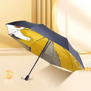 Parapluie compact pliable personnalisé à ouverture et fermeture automatiques, utilisation à une main, imperméable, pour les distributeurs mondiaux - Product Image 1