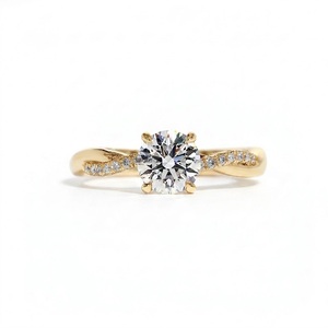 Anillo de Oro Sólido de 18K, Color E, Claridad VVS2, con Diamante de Laboratorio, Anillo de Boda, Media Eternidad, 2.22CT HPHT, Anillo de Boda Trenzado - Product Image 3