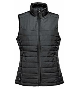 Chaleco Acolchado Azul sin Mangas con Cuello Alto y Cierre de Cremallera, Abrigo Casual Cálido de Invierno para Mujer - Product Image 3