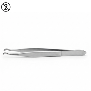 Pinces de fixation Lester de haute qualité 1x2 dents, à usage unique, jetables, pour microchirurgie ophtalmique, en acier inoxydable - Product Image 2