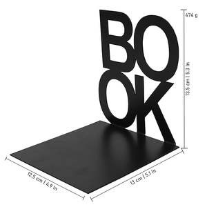 Porte-livres contemporains en fer forgé à structure géométrique pour bibliothèque moderne, bureau et design intérieur minimaliste, avec option de marque privée - Product Image 2