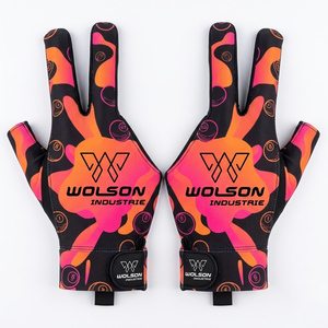 Guantes de Snooker Deportivos de Alta Calidad, Cómodos, Elásticos, Ligeros, Ajustables, de Tres Dedos, de Poliéster/Lycra para Uso Diario, para Hombre - Product Image 1