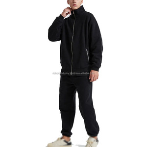 Vêtements de sport à logo personnalisé, survêtements de jogging empilés unis, pantalons de luxe pour hommes, ensembles de polaire technique unisexe - Product Image 4