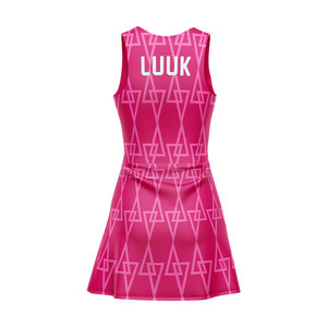 Robe de tennis pour femme, imprimée sur mesure avec le nom de l'équipe, vêtements de printemps/été, respirante, anti-humidité, coupe athlétique, tissu 100% polyester - Product Image 3