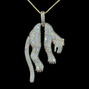 Celebrity Style Panther Pendant with EF VVS CVD Lab Grown Diamonds Luxury Hip Hop Pendant - Product Image 3