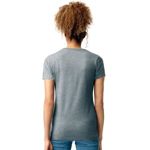 Camiseta de Algodón Personalizada para Mujer, Manga Corta, Cuello Redondo, Informal, Básica, Suave, Cómoda, Transpirable, para Uso Diario, OEM, ODM - Product Image 2