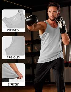 Débardeur moderne pour homme en maille lisse, respirant, texture douce, mouvement flexible, forme légère, coupe fraîche, confort quotidien, coutures robustes - Product Image 5