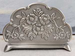 Luxury Silver Floral Metal Napkin Holder Vintage Die-Cast Table Paper <b>Tissue</b> Stand for <b>Wedding</b> Party Hotel Restaurant Decor - Product Image 3