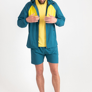Ensemble court coupe-vent d'hiver personnalisé pour hommes – Survêtement personnalisable avec capuche – Tenue d'entraînement streetwear - Product Image 4