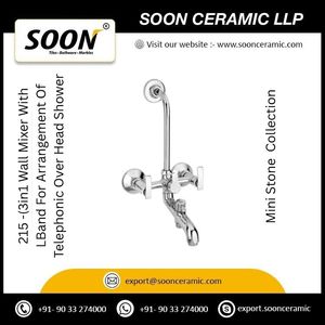 3 in 1 Wall Mixer With L Bend For Arrangement of Telephonic & Overhead Shower - Product Image 5