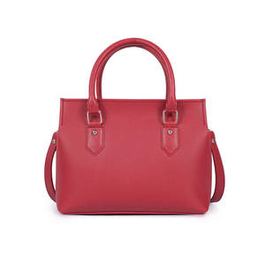 <b>Red</b> PU Leather Tote Bag Women Crossbody Handbag Shoulder <b>Purse</b> Zipper Closure Adjustable Strap for Work Travel - Product Image 1