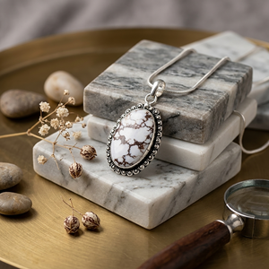 Pendentif ovale en jaspe naturel fait main avec monture en laiton, pierre précieuse plaquée argent, bijou bohème unisexe en gros, breloque sans chaîne - Product Image 3